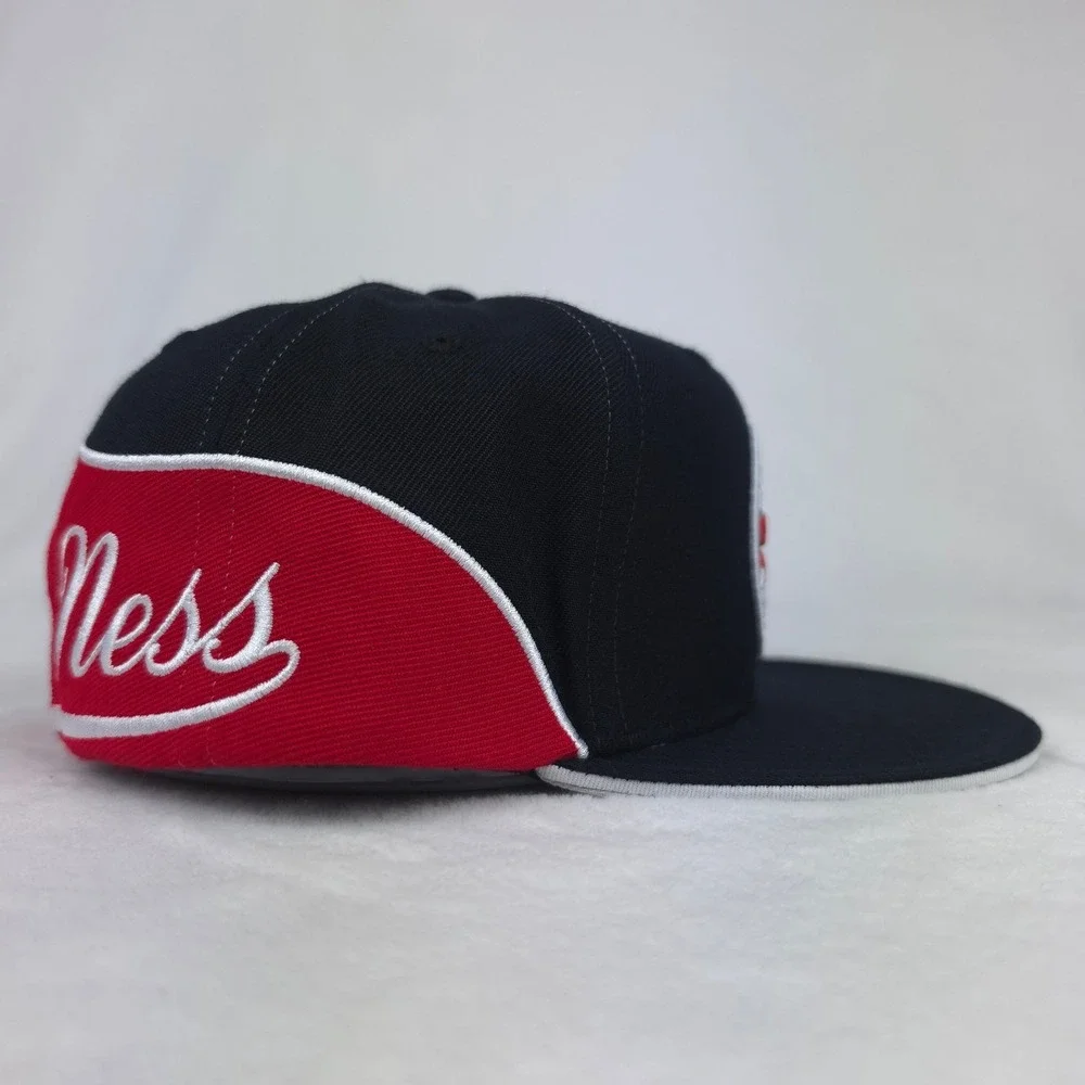 Toronto Raptors Mitchell & Ness‎ NBA Snapback Hat Cap 3D Logo Black Red New
